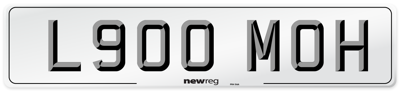 L900 MOH Number Plate from New Reg